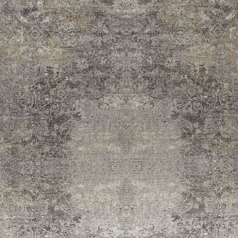 4' X 5' Tan And Gray Oriental Distressed Area Rug
